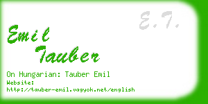 emil tauber business card